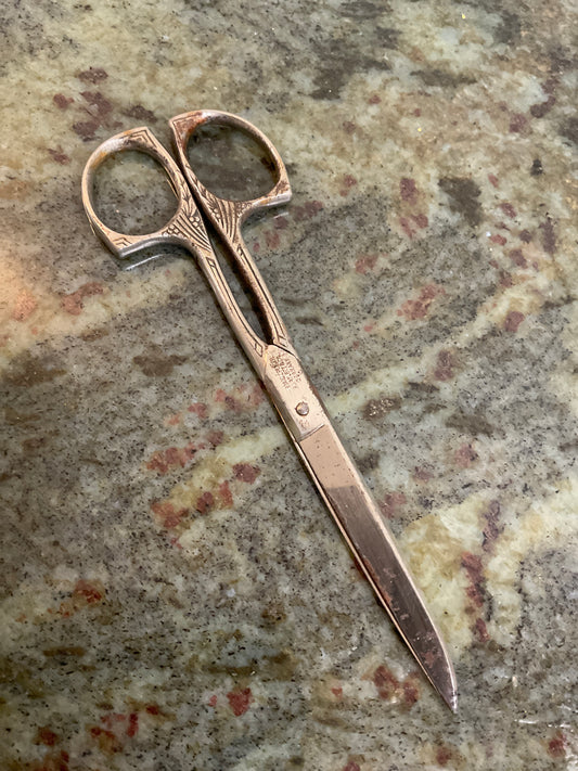 Vintage Ornate Sewing Scissor-Germany