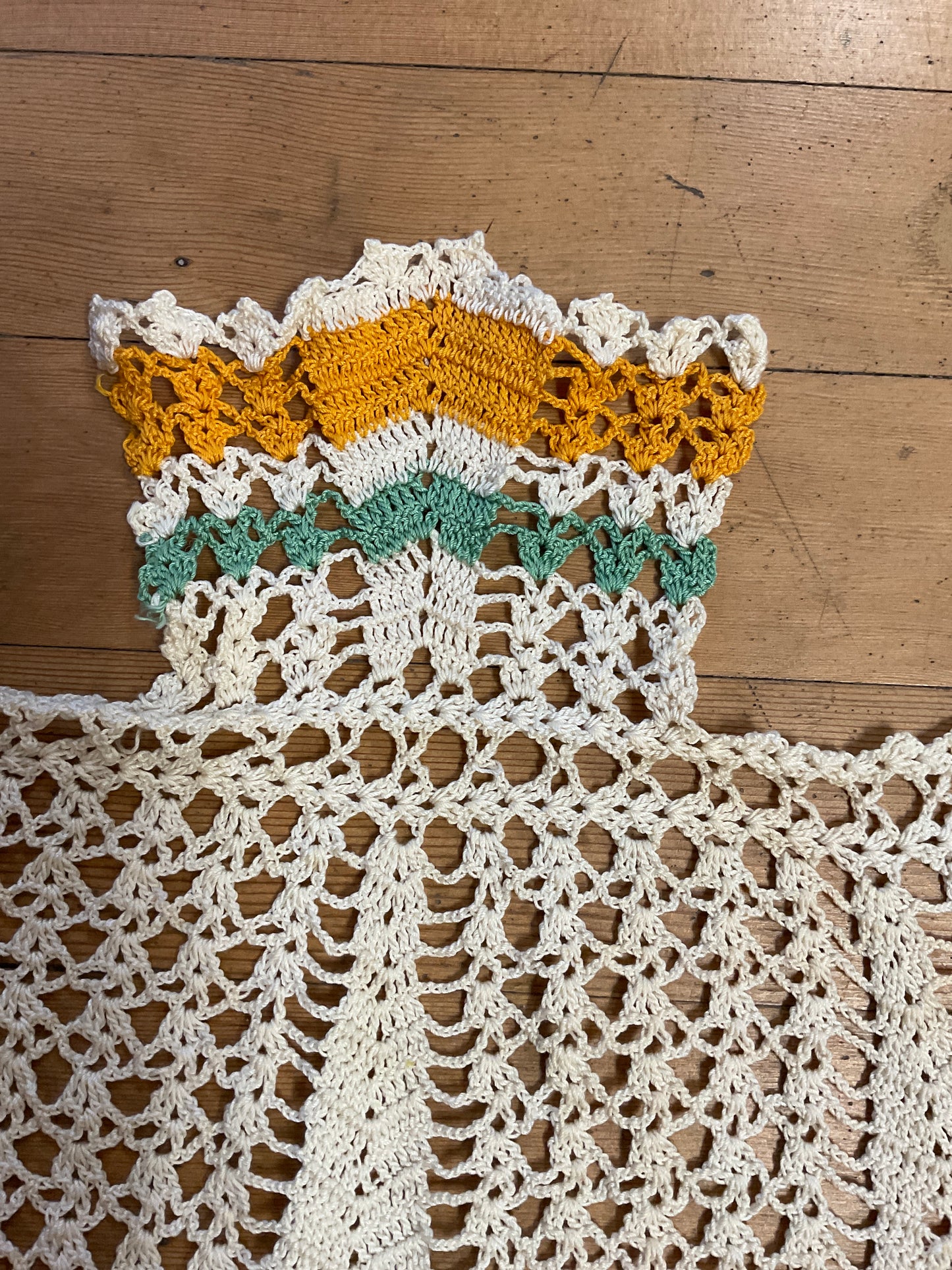Vintage  Hand Crotched Apron