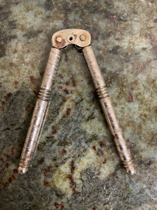 Vintage Metal Hand Nut Cracker