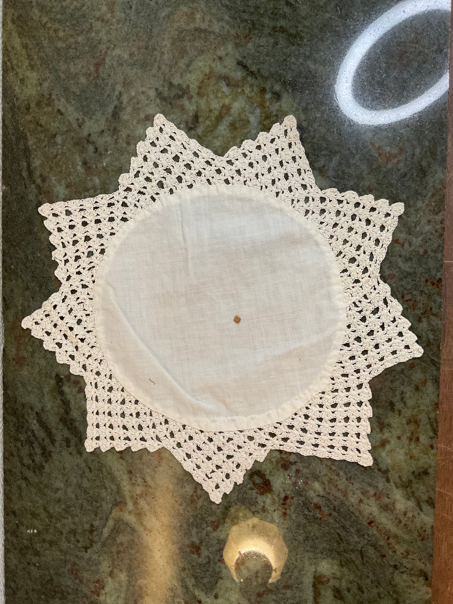 10.5” Star Doily with Cotton Cloth Center