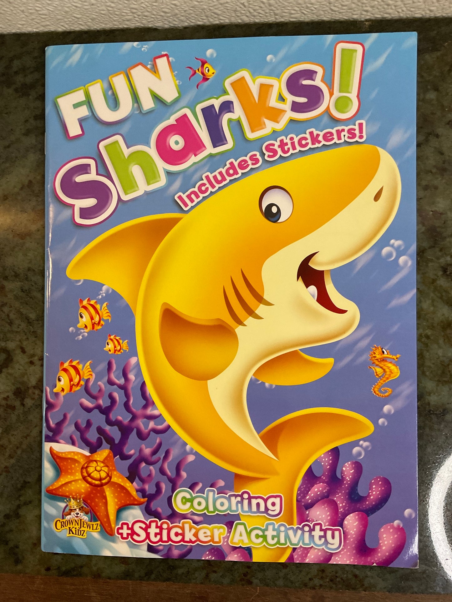 Fun Sharks! Coloring & Sticker Activity