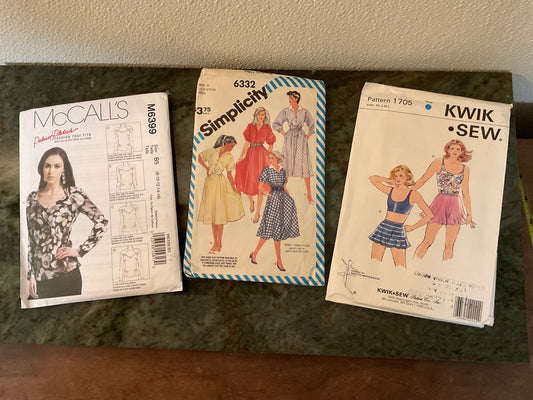 Bundle of 3 Sewing Patterns