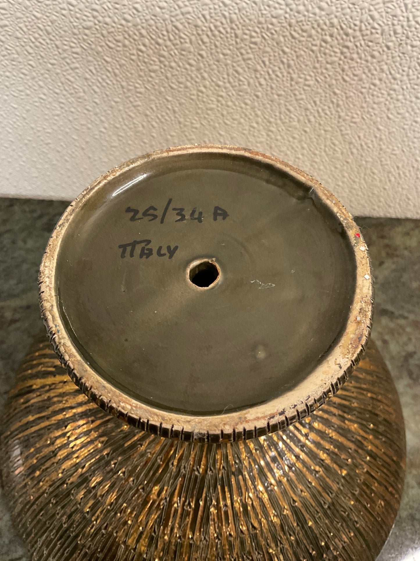 Bitossi of Aldo Londi Sgraffito  Seta Series Pedestal Compote Bowl