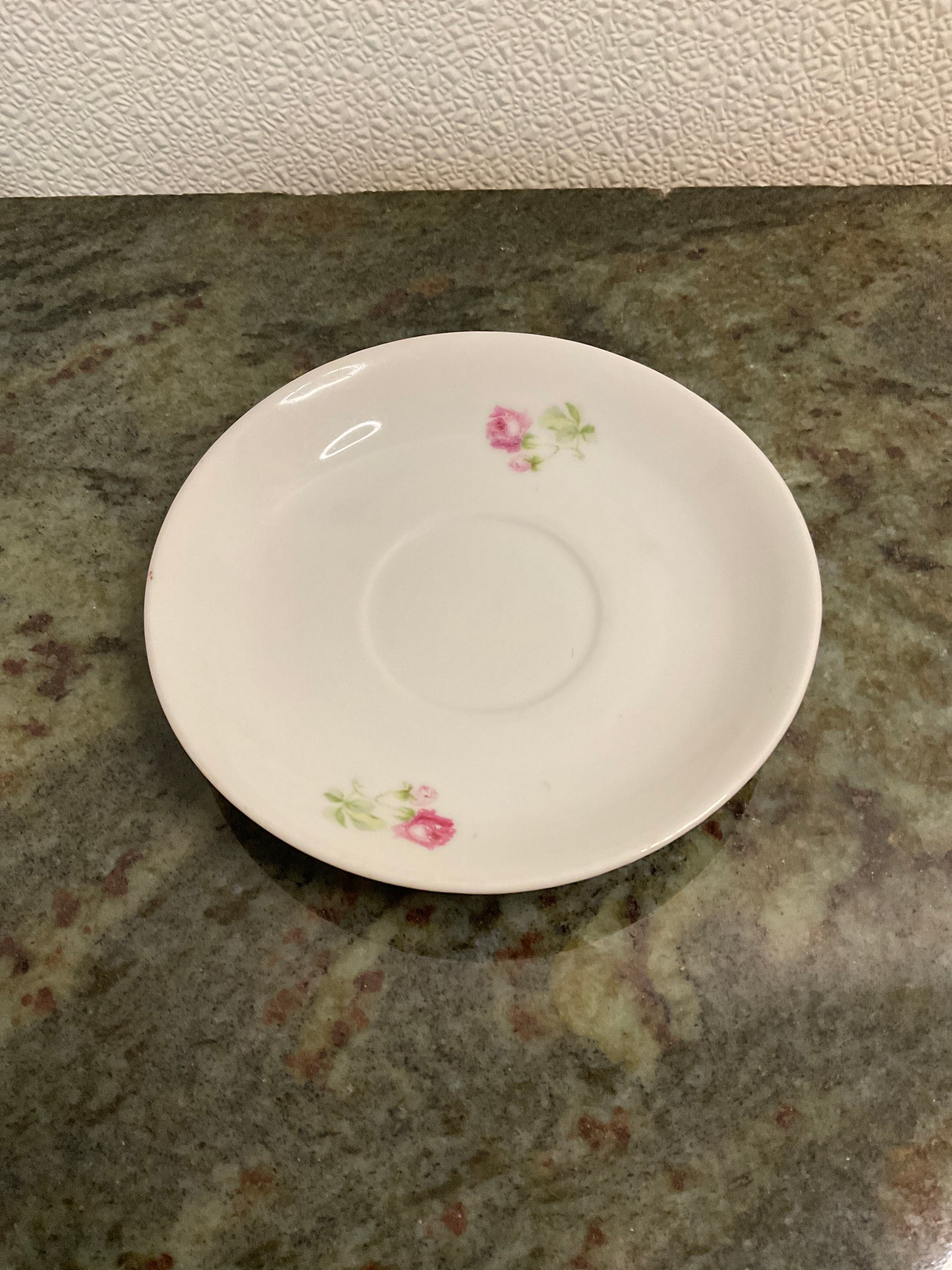 Pink Rose design Saucer made in Germany