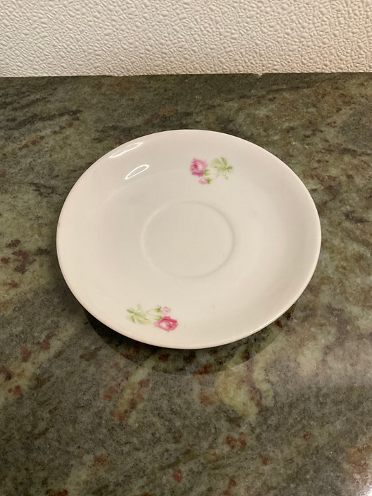 Pink Rose design Saucer made in Germany