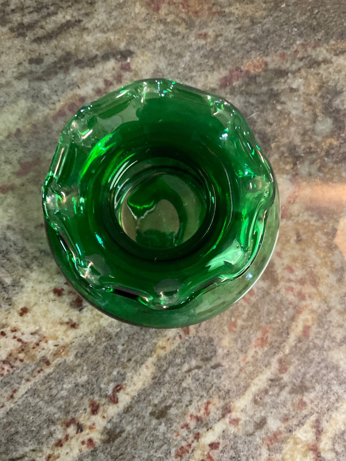 Vintage Emerald Green Anchor Hocking Small Vase