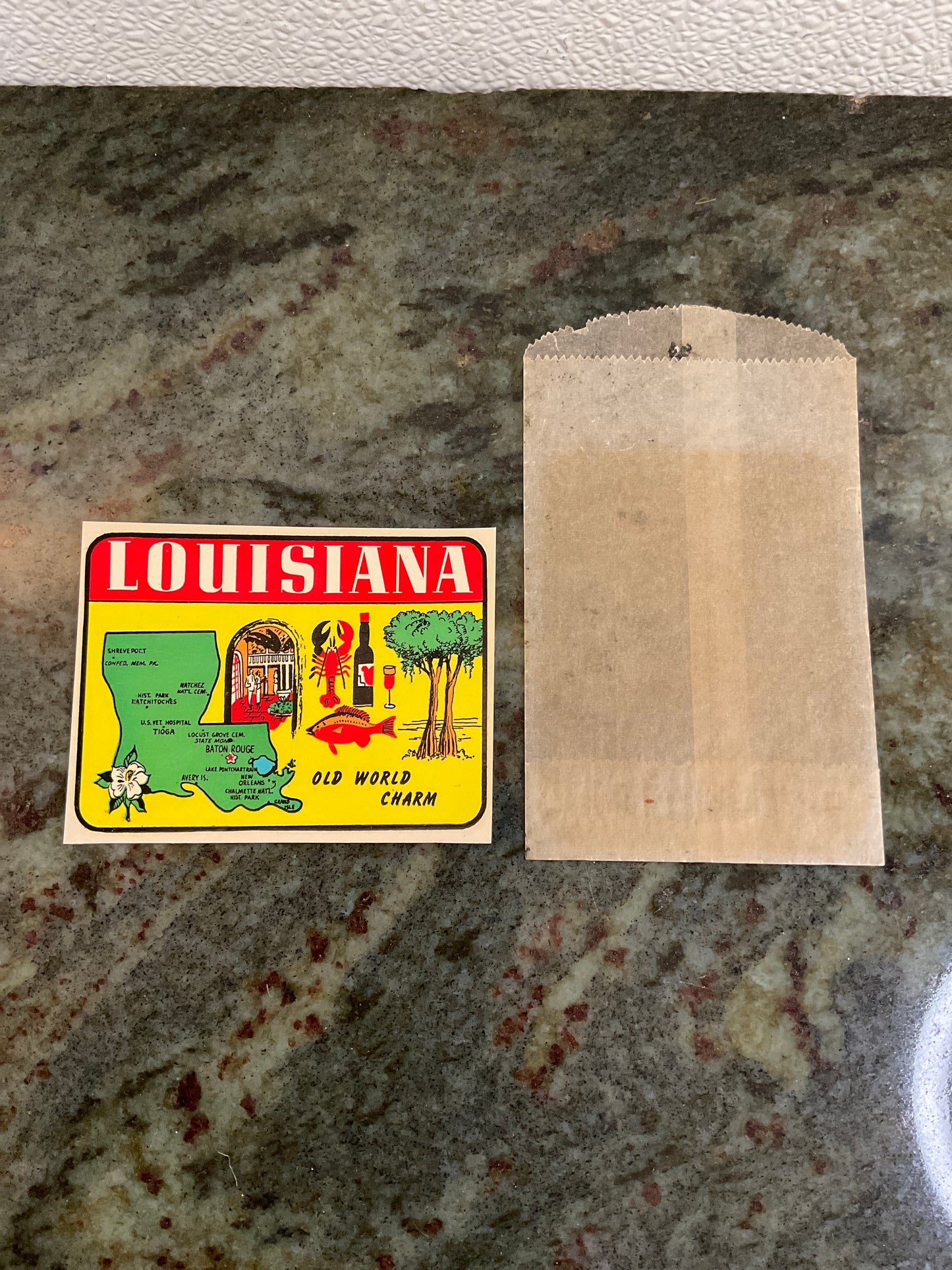 Vintage Louisiana Car Decal