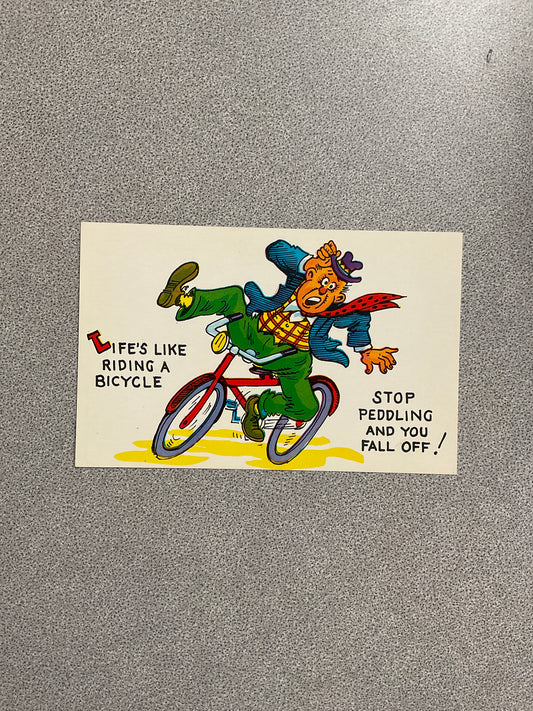 Vintage Post Card “Life’s Like Riding…”