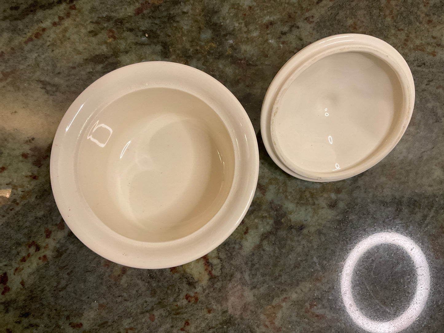 Octagon White Sugar Bowl & Lid