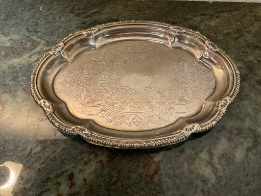 Silver Plated Small Oval Tray