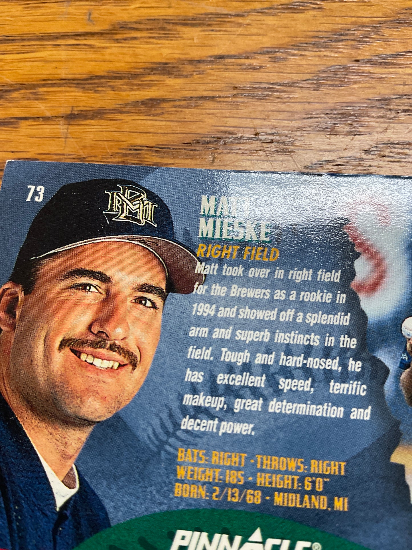 Baseball Card Matt Mieske