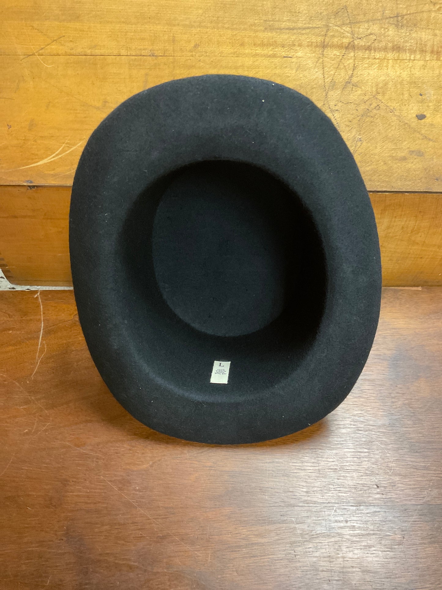 Vintage Black 100% Virgin Wool Hat