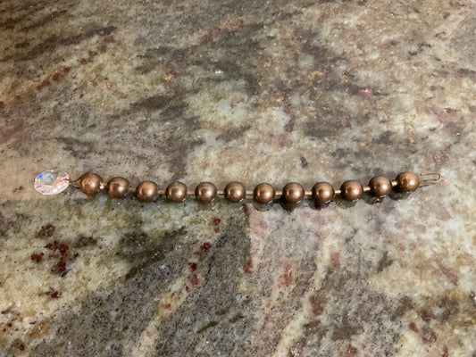 Vintage 7” Brass Bead Bracelet