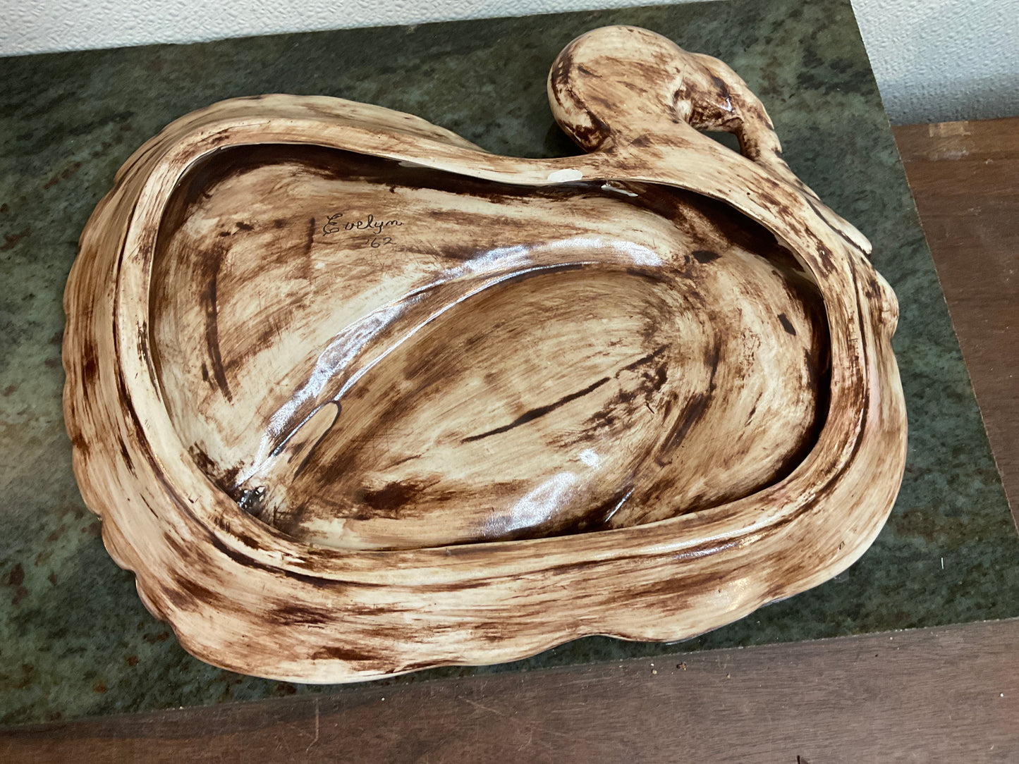 Vintage Ceramic Handmade Turkey Tray