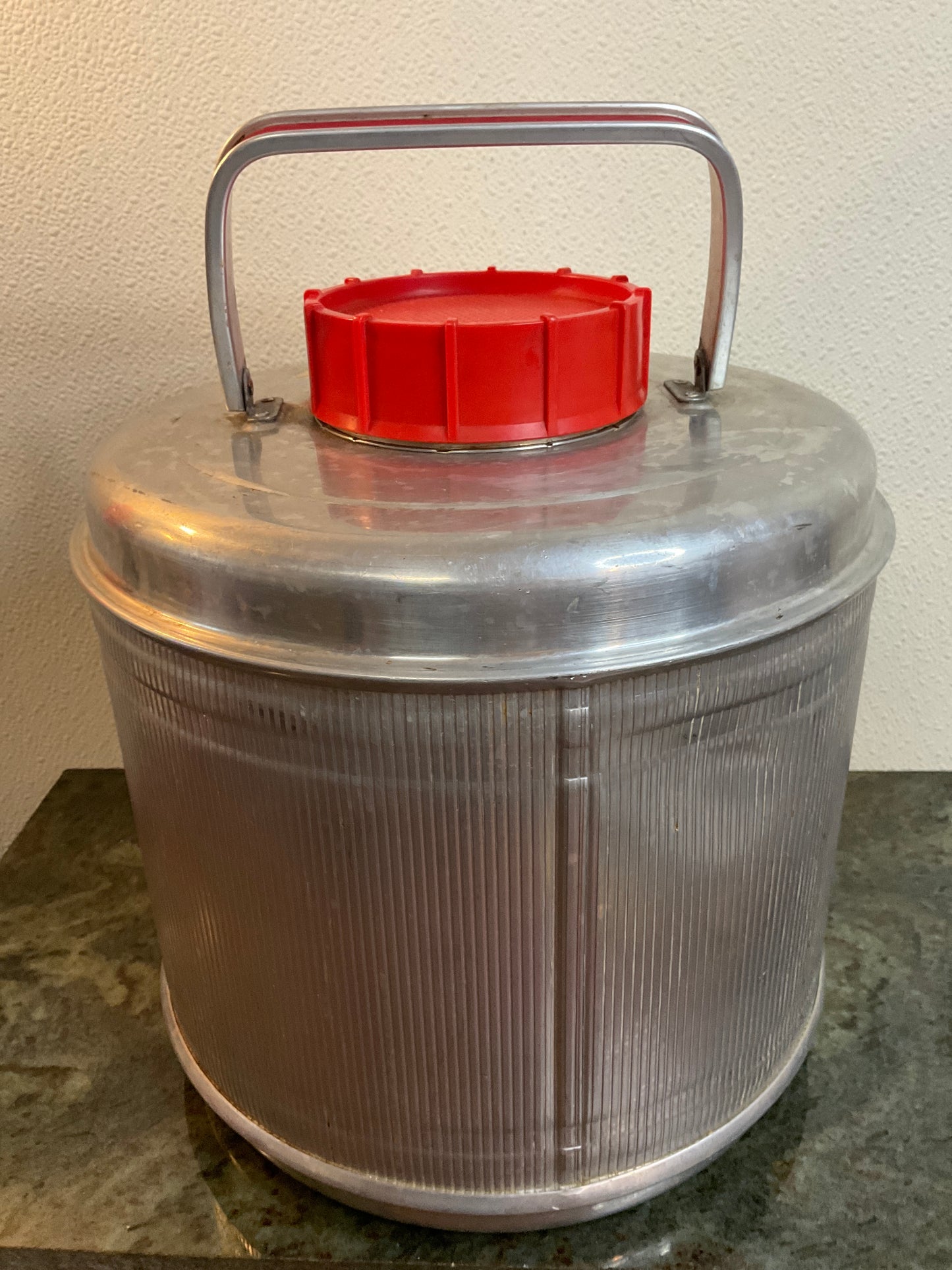 Vintage Featherlite Poloron Vacucel Aluminum Cooler Jug