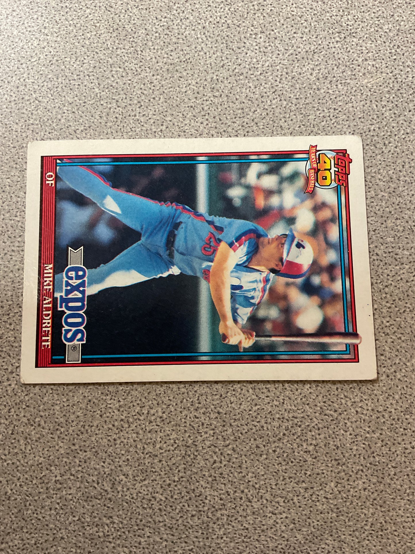 Baseball Card Mike Aldrete