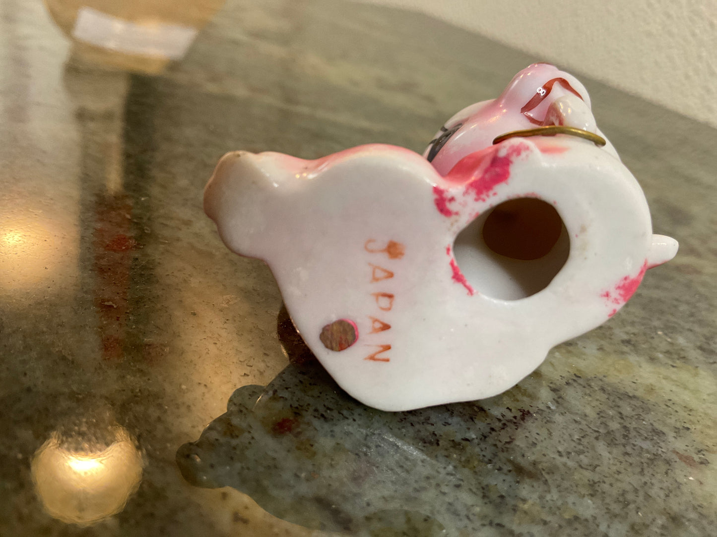 Vtg Pink Ceramic Bunny