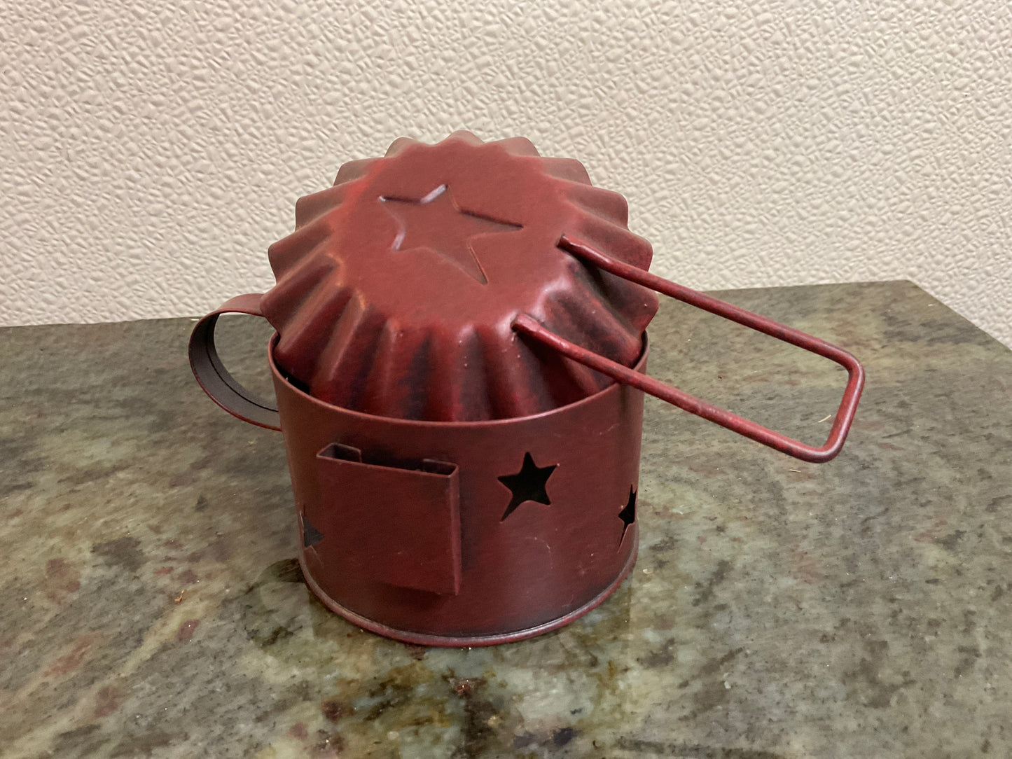 Red Metal Cup Votive