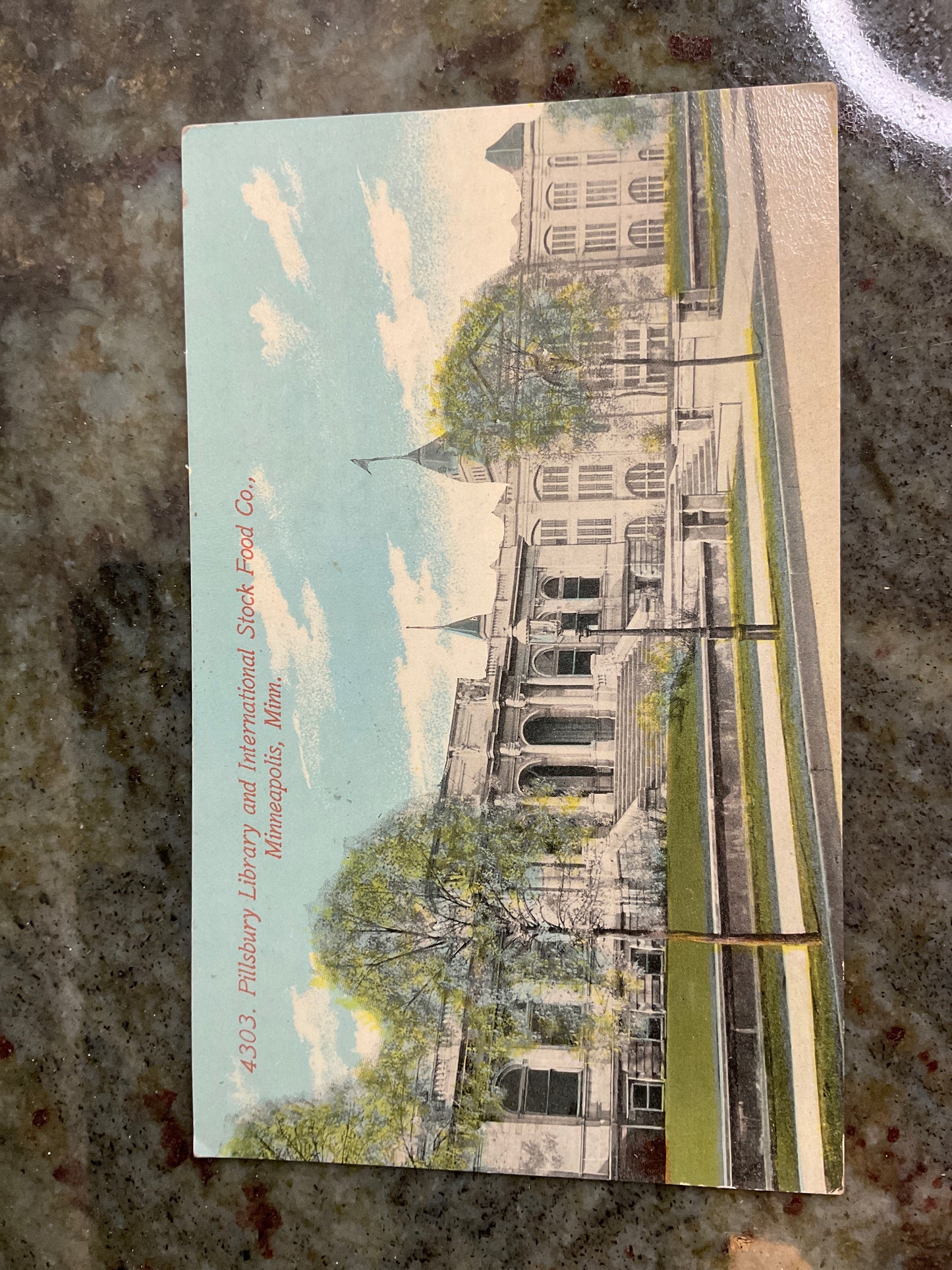 Pillsbury Library & Food Co in Minneapolis MN 1911 Post Card