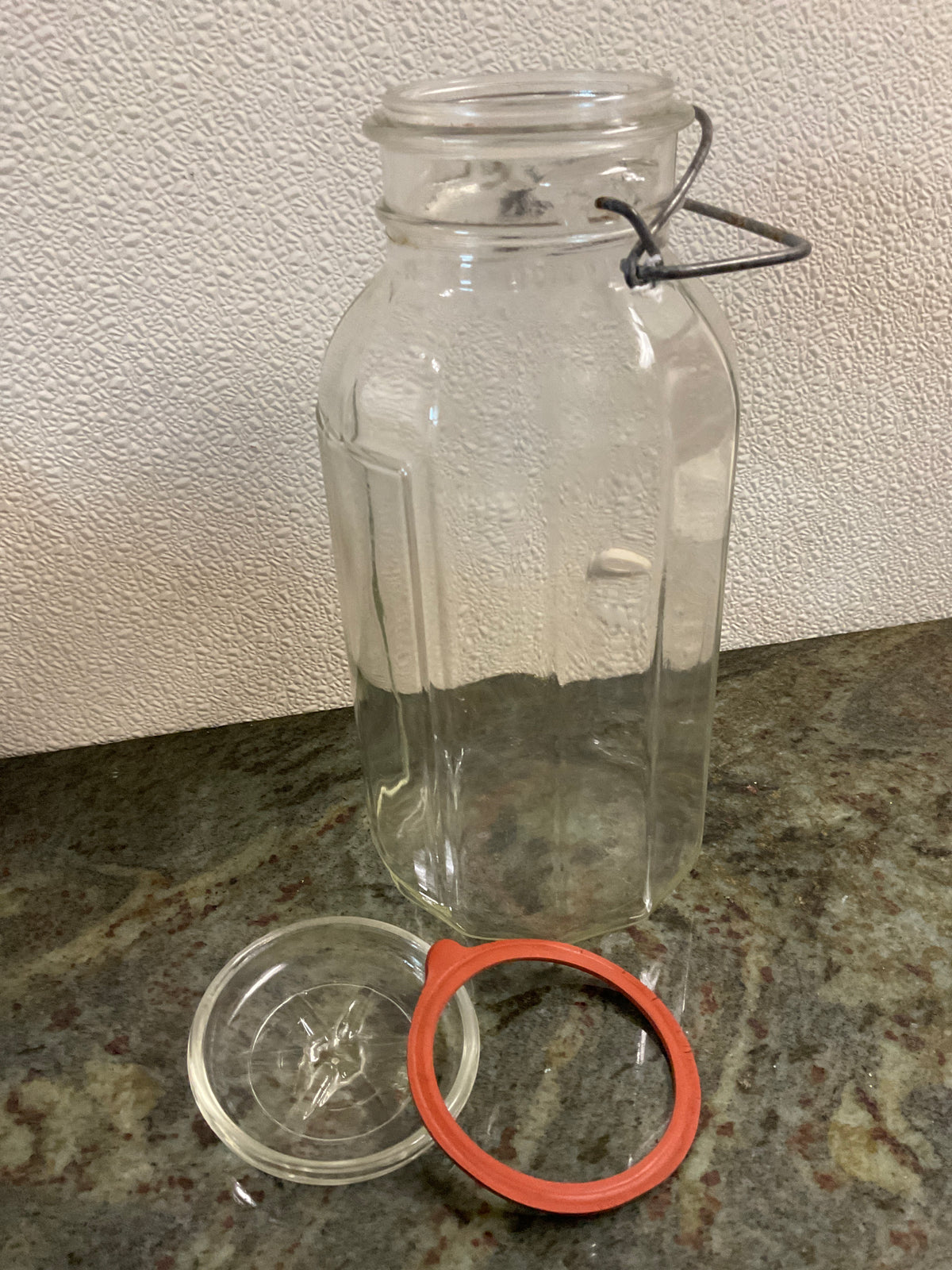 Anchor Hocking Clear Ribbed Glass Jar