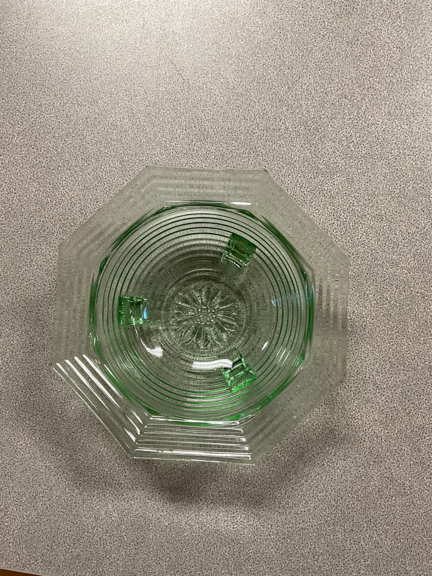 Uranium Glass Footed Bowl