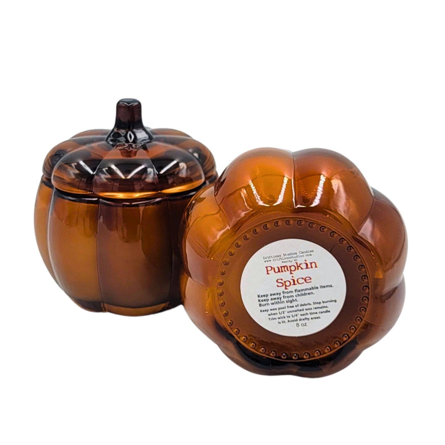 Pumpkin Spice Farmhouse Candles - Pumpkin Vessel Fall Decor