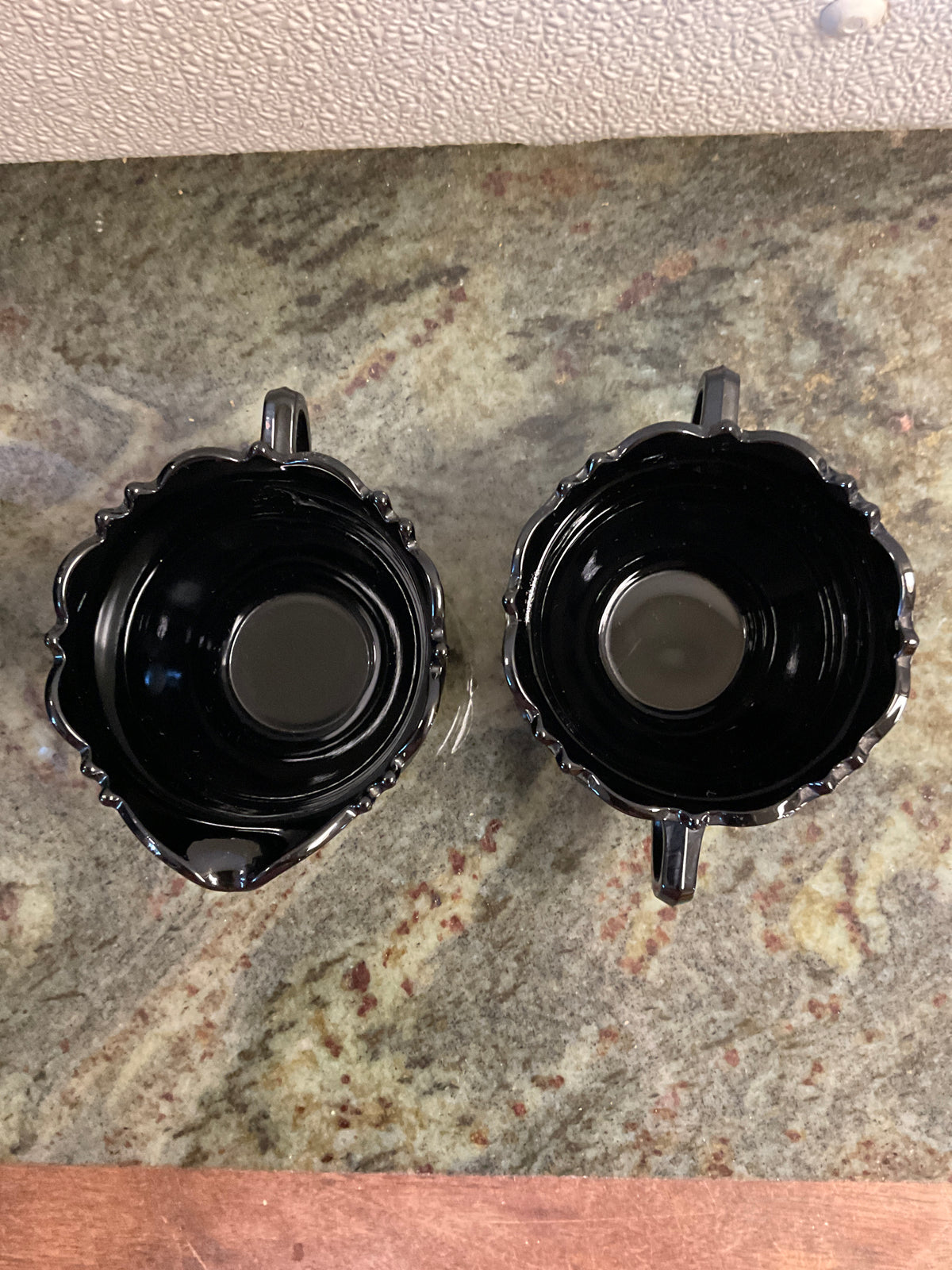 Vintage L.G Smith Black Cream And Sugar Set