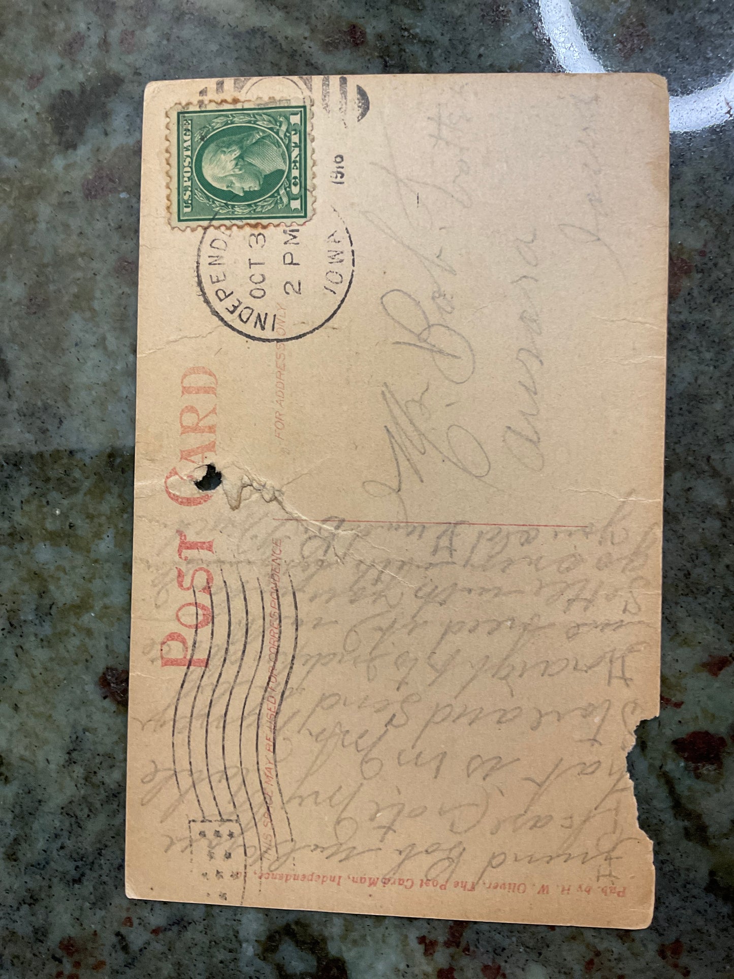 Post Card 2nd St/5th Ave SW Indep. Iowa