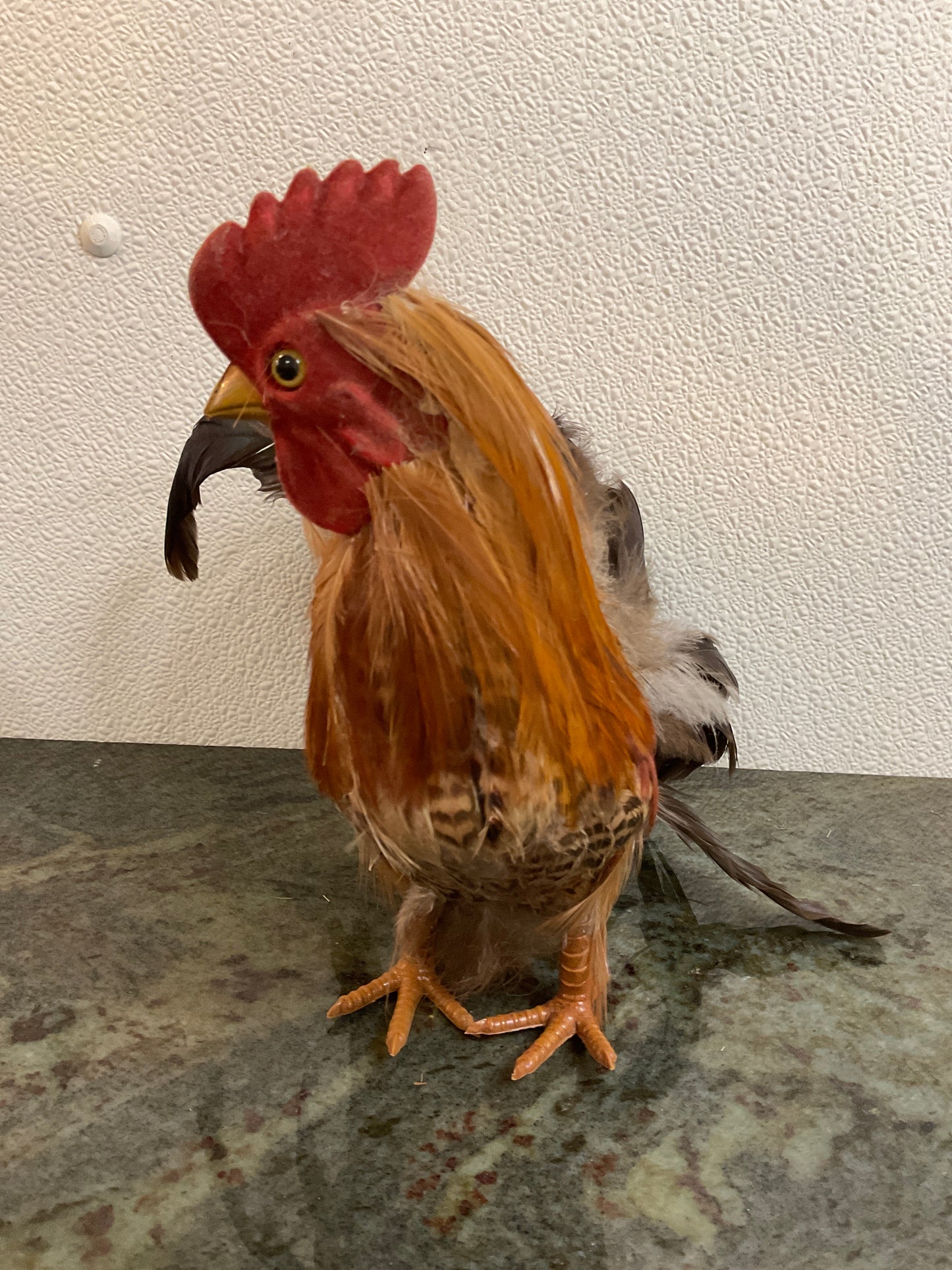 Antique Primitive Feathered Rooster