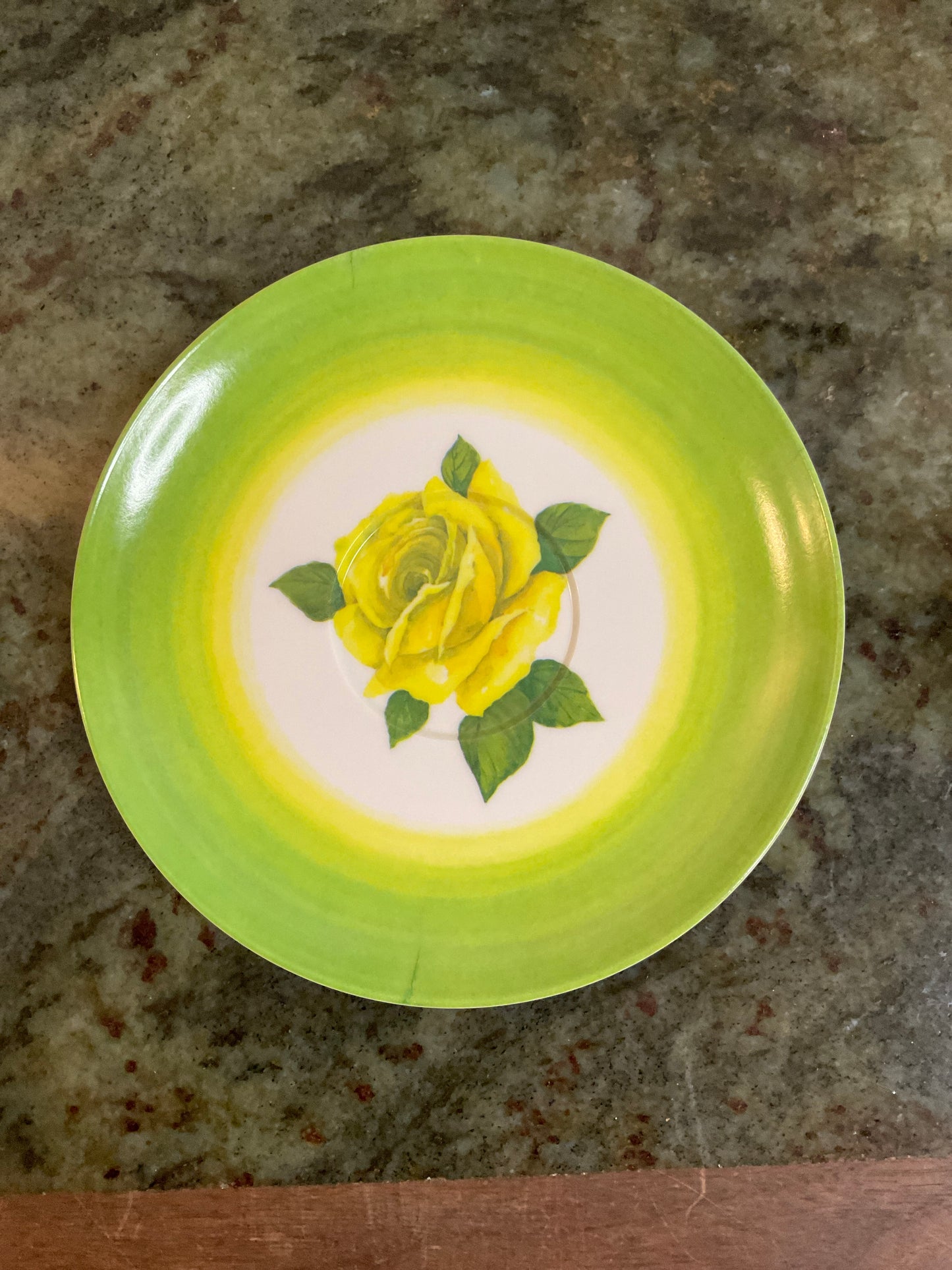 Yellow Rose Melamine 6” Saucer