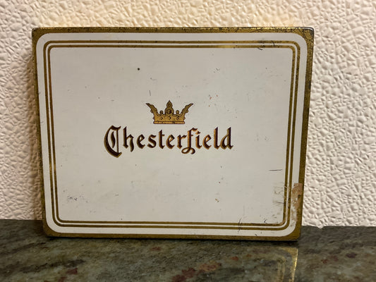 Vtg Chesterfield 1950’s Cigarette Metal Tin