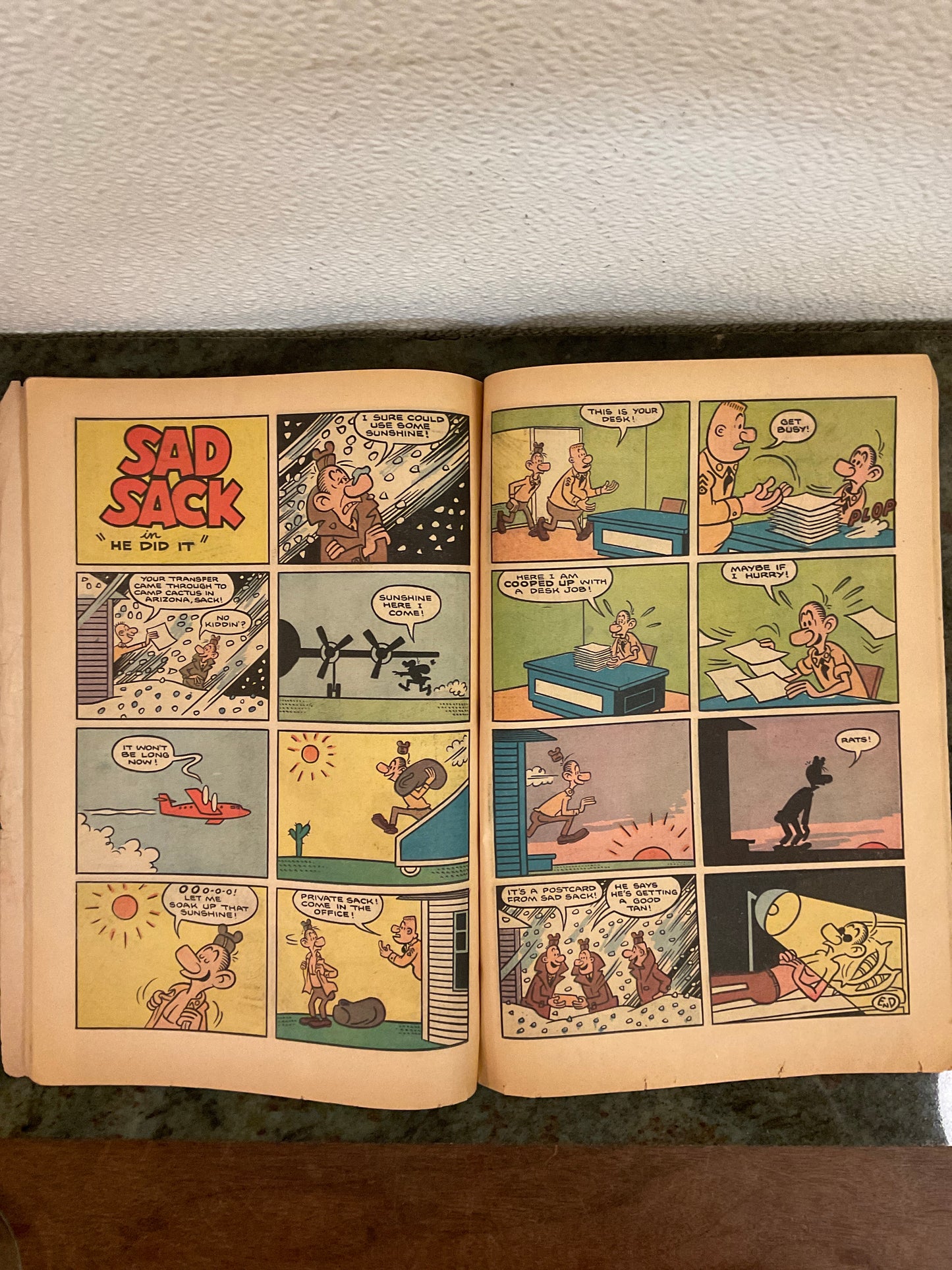 Comic Book Sad Sacks Army Life Parade August #31