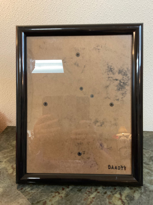 Black Plastic Frame With Glass/Easel Back