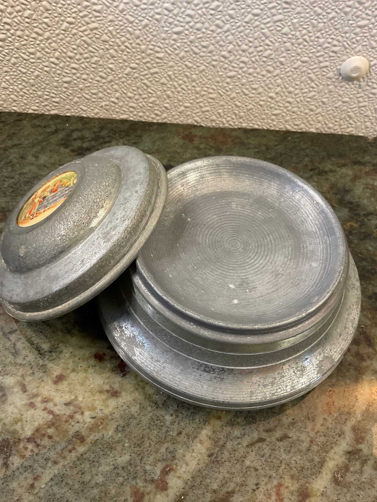 Vintage Aluminum Musical Powder Bix