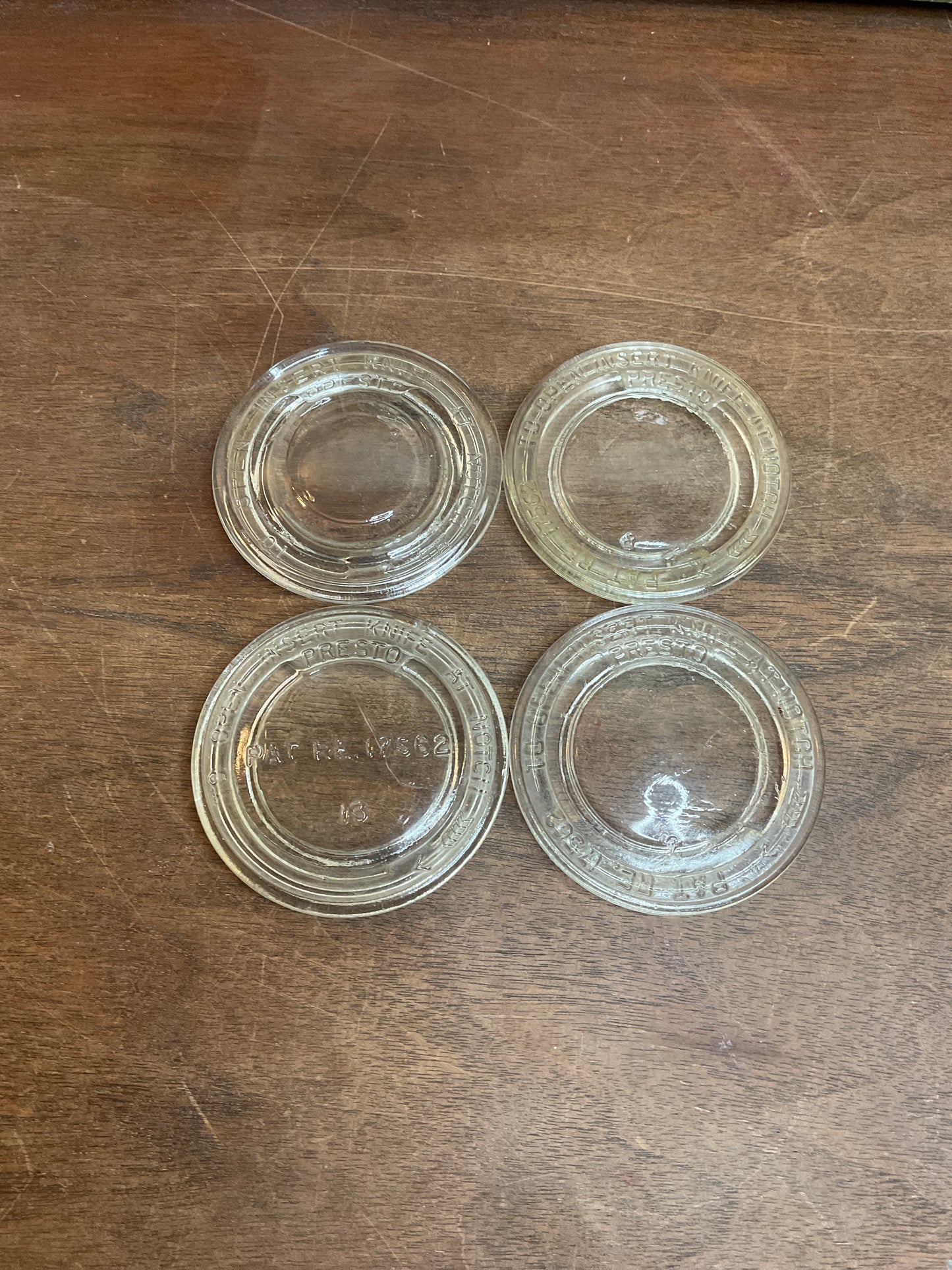 Vintage Presto Jar Lids Lot Of 4