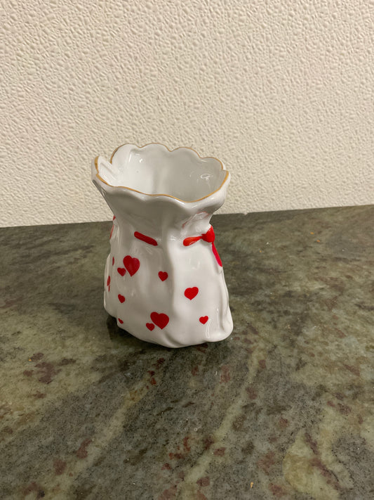 Lefton Hand Painted Valentines Vase