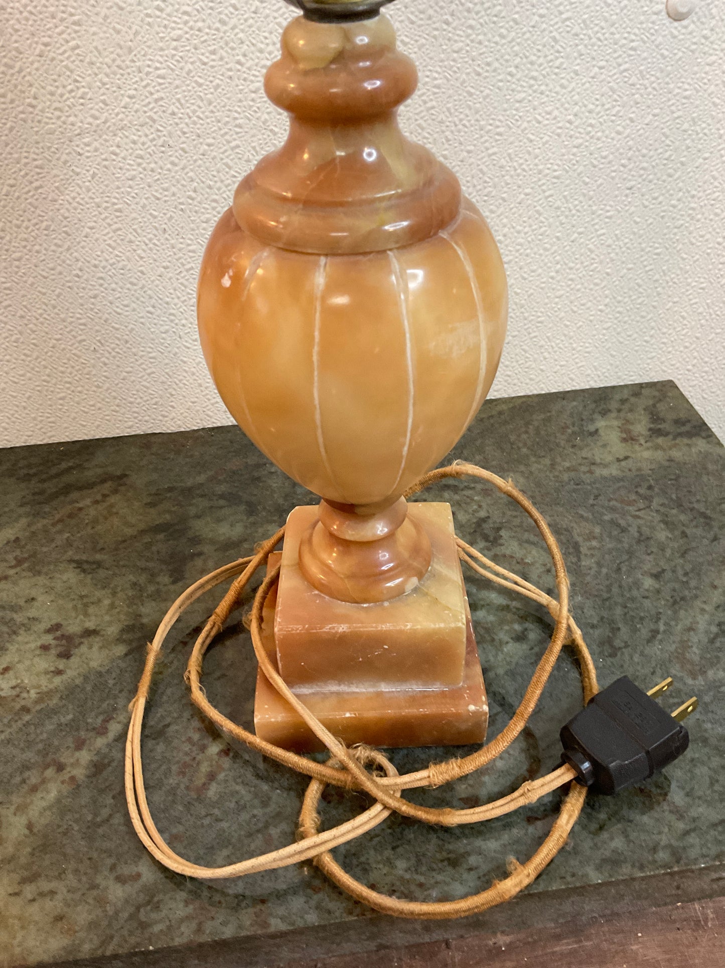 Vintage Alabaster Urn Table Lamp