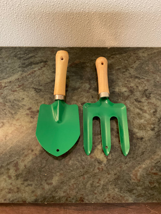 Gardening Fork, Rake and Shovel