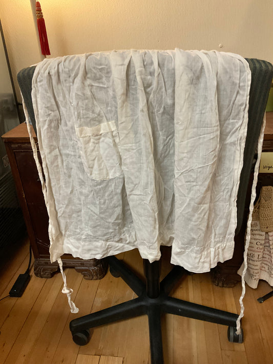 Vintage Cream Waist Apron
