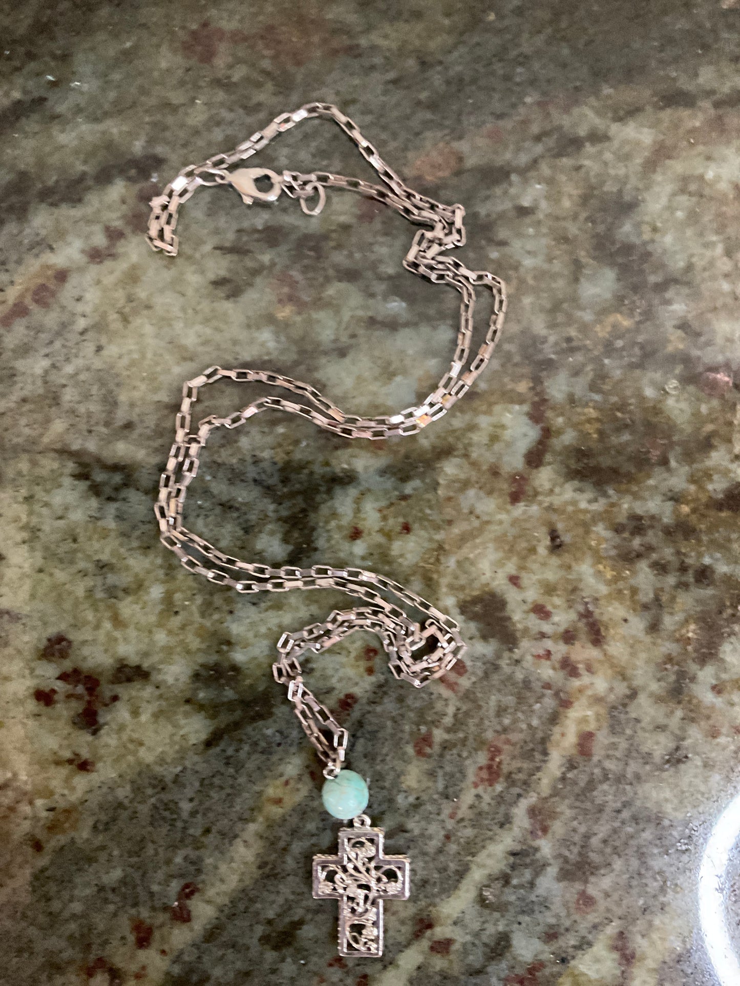 Sterling Silver Necklace With Cross Pendant