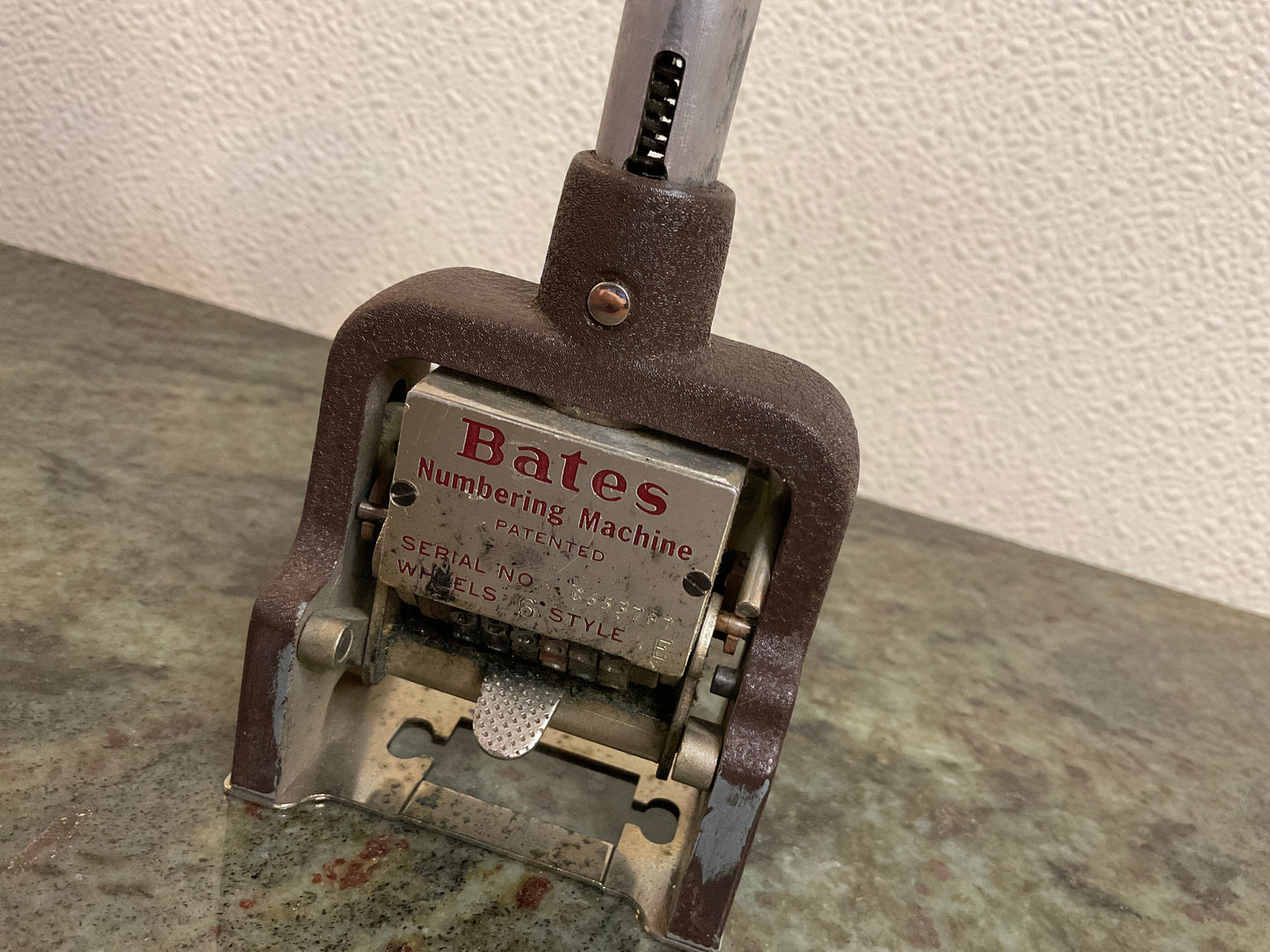 Vintage Bates Numbering Machine