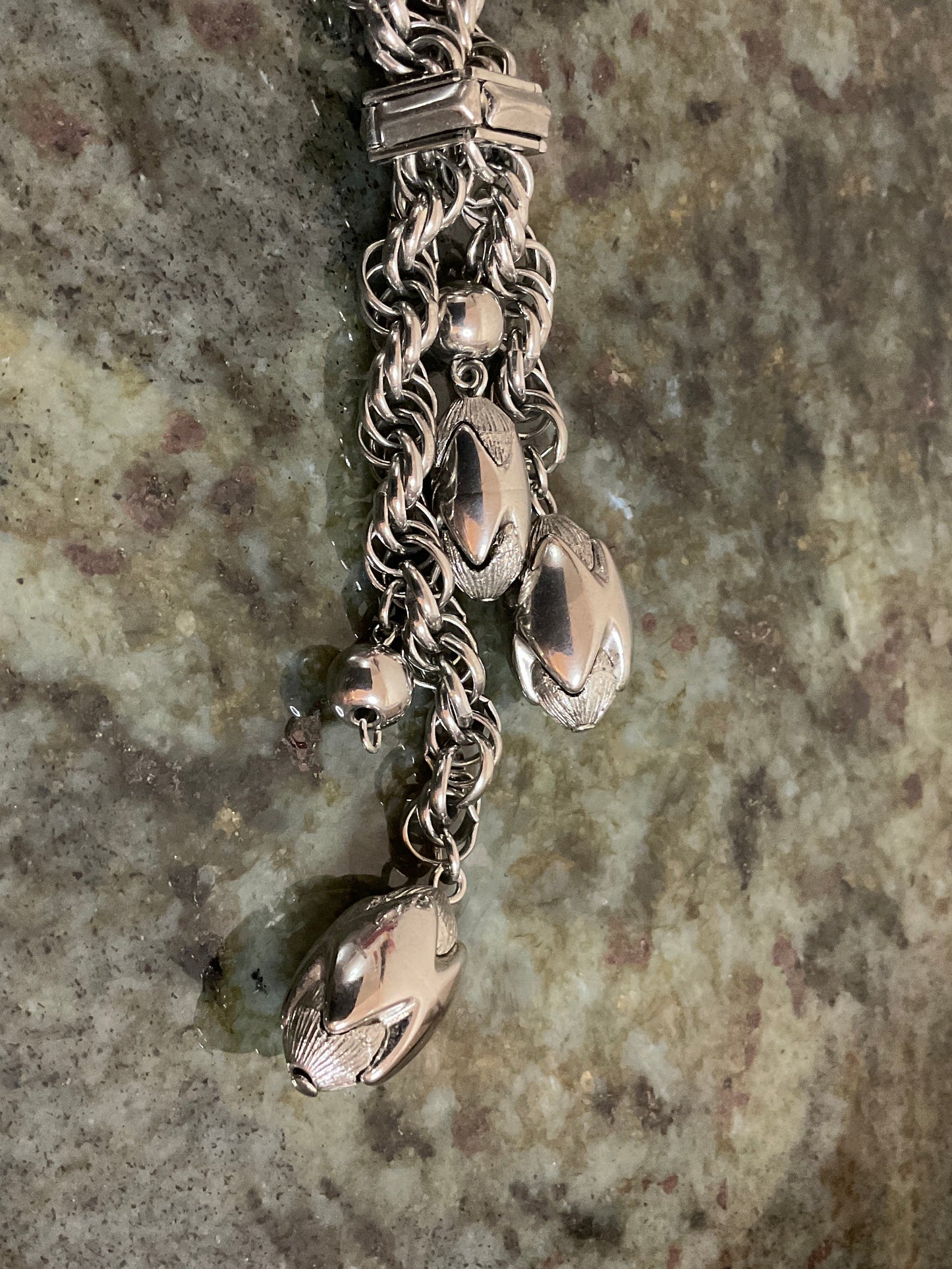 1960’s Silver Toned Serpentine Wrap Chain 15”