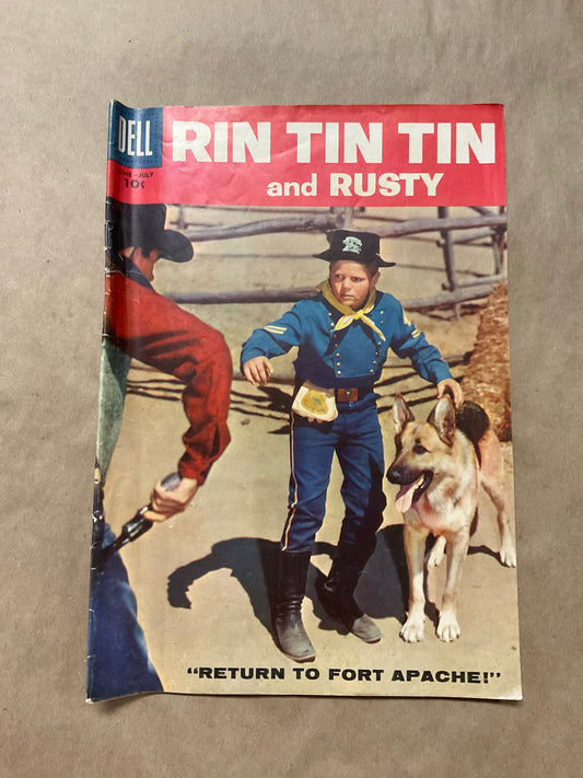 Vintage Rin Tin Tin And Rusty June - July 1958 Comic Book