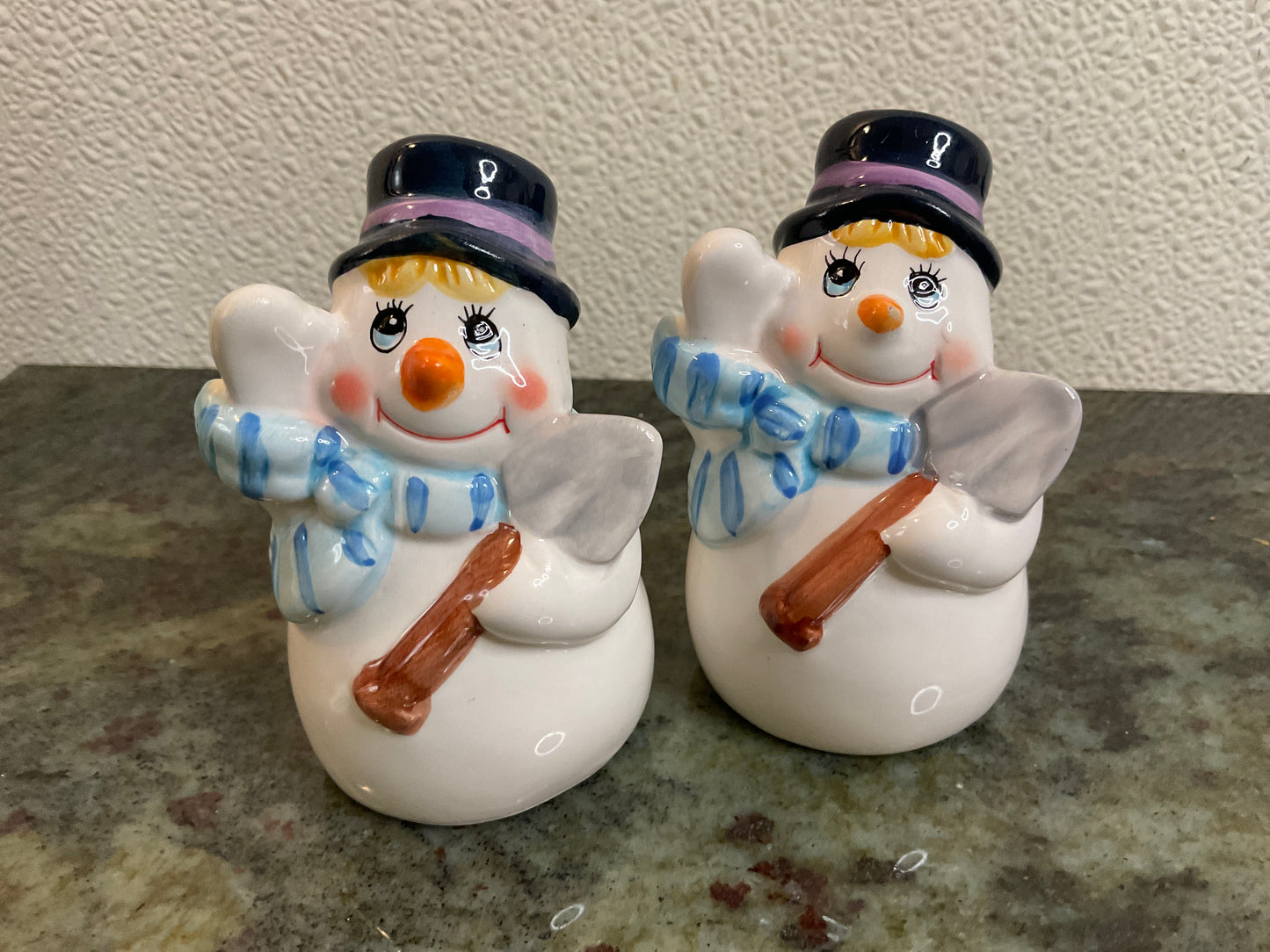 Vintage Snowman Salt & Pepper Shaker Set