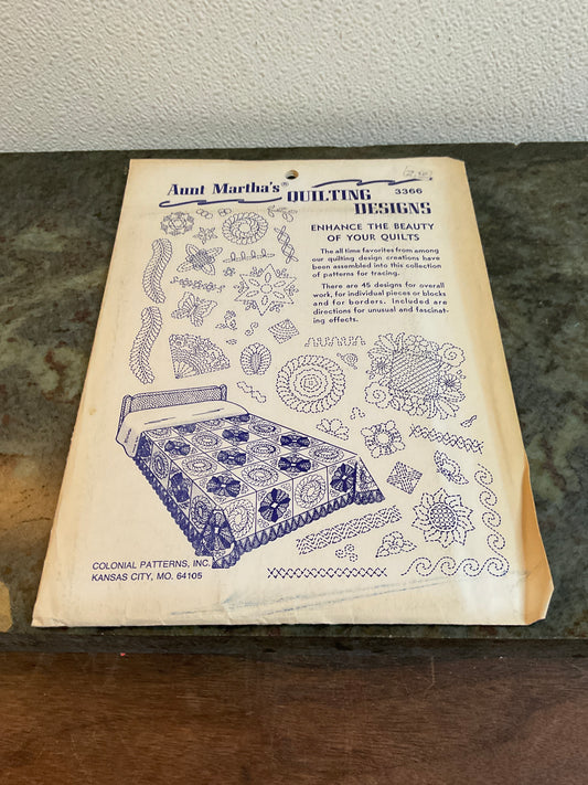 Aunt Martha’s Quilting Designs # 3366