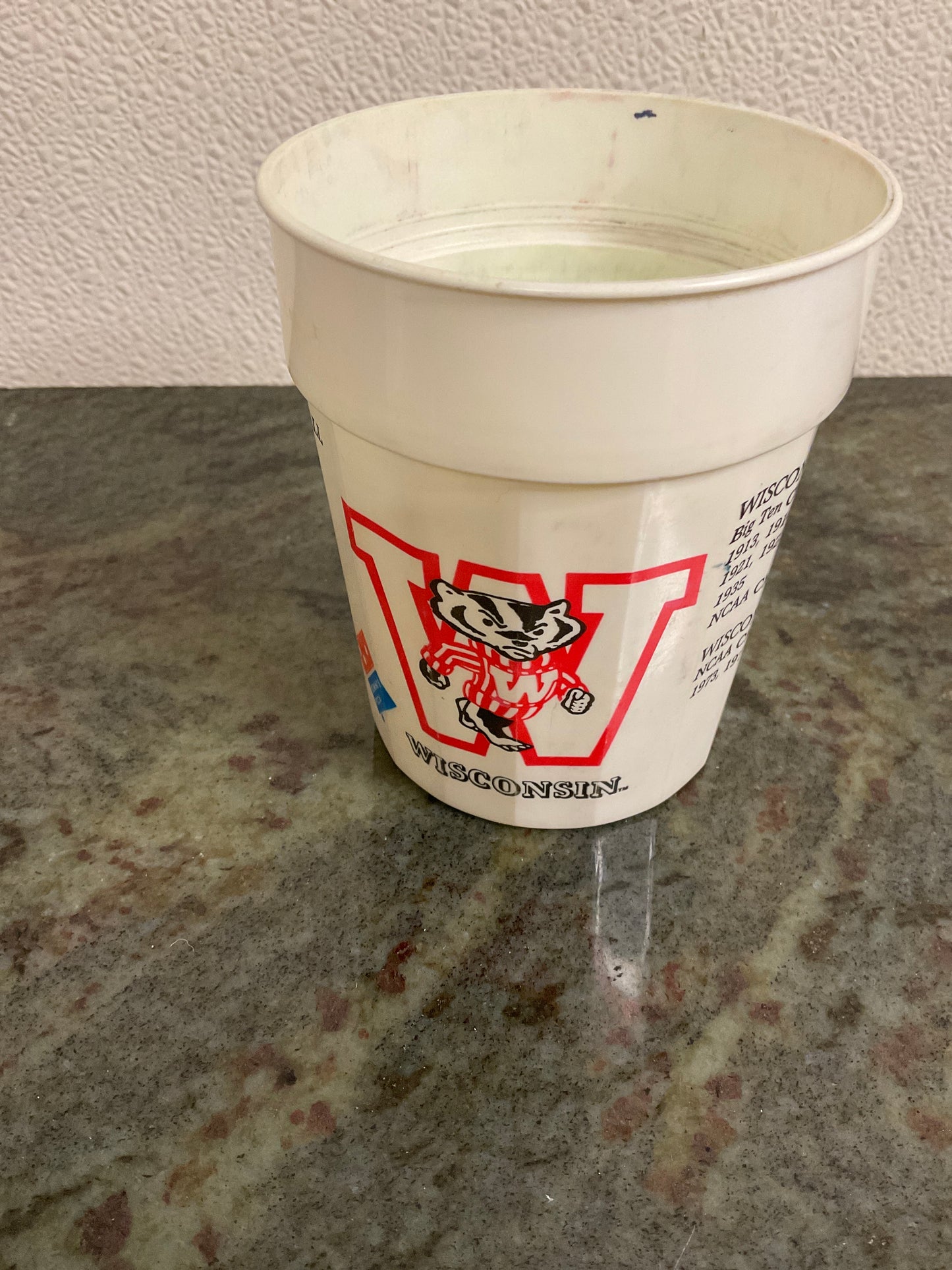 Vintage Domimos Pizza  Wisconsin Badger Big 10 Cup