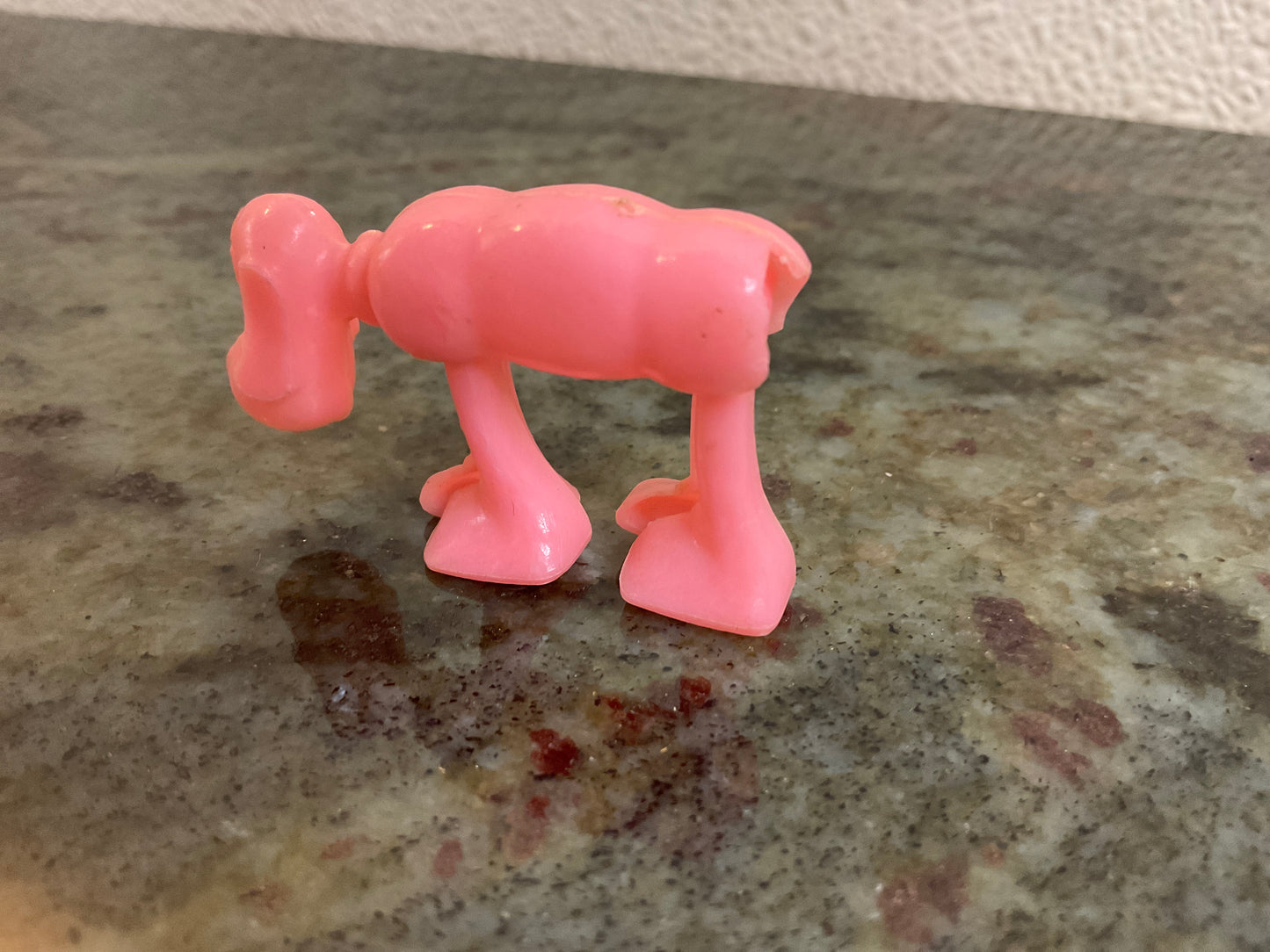 Space Walking Plastic Pink Dog