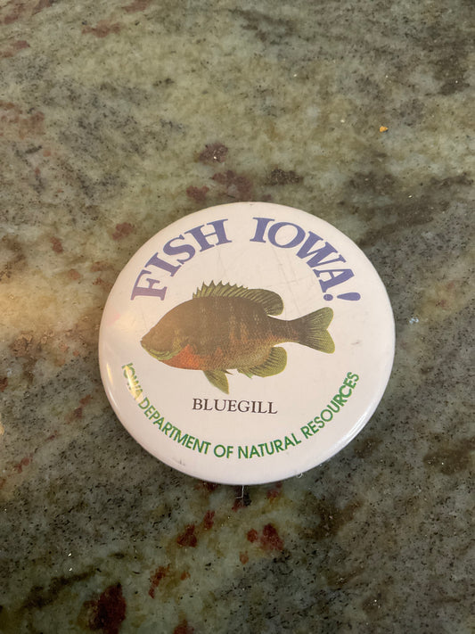 Fish Iowa Button