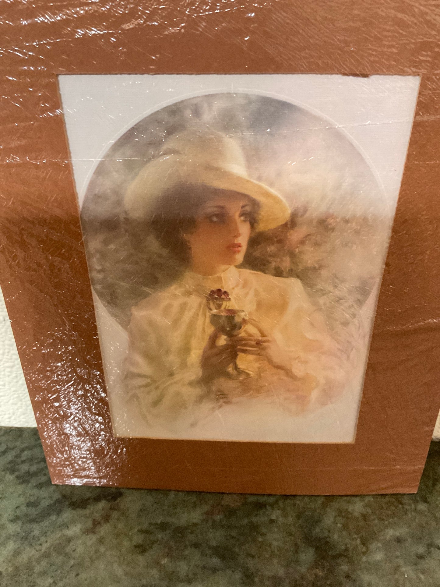 Print of Victorian Era Lady w/mat 10” x 8”