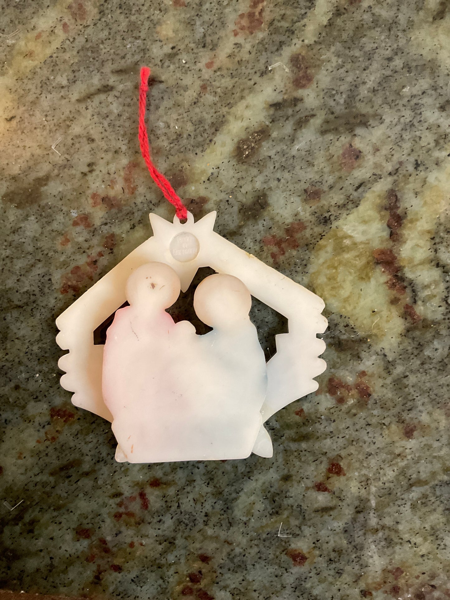 Vintage Plastic Nativity Ornament